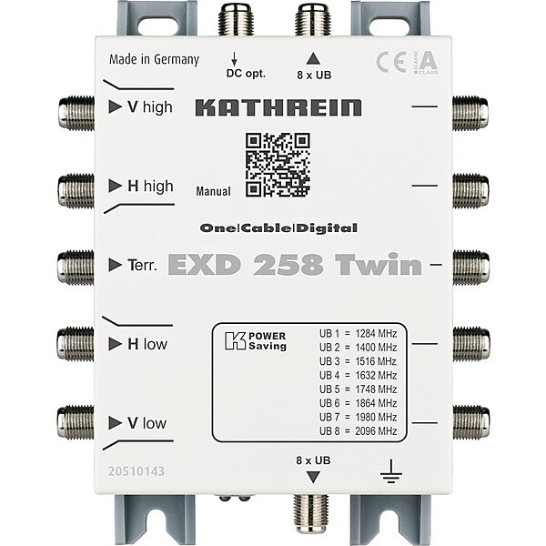 KATHREIN Einkabel-Multischalter DG 5-862+950-2150 MHz EXD 258 Twin